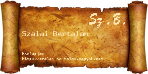 Szalai Bertalan névjegykártya