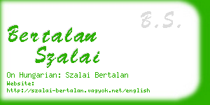 bertalan szalai business card